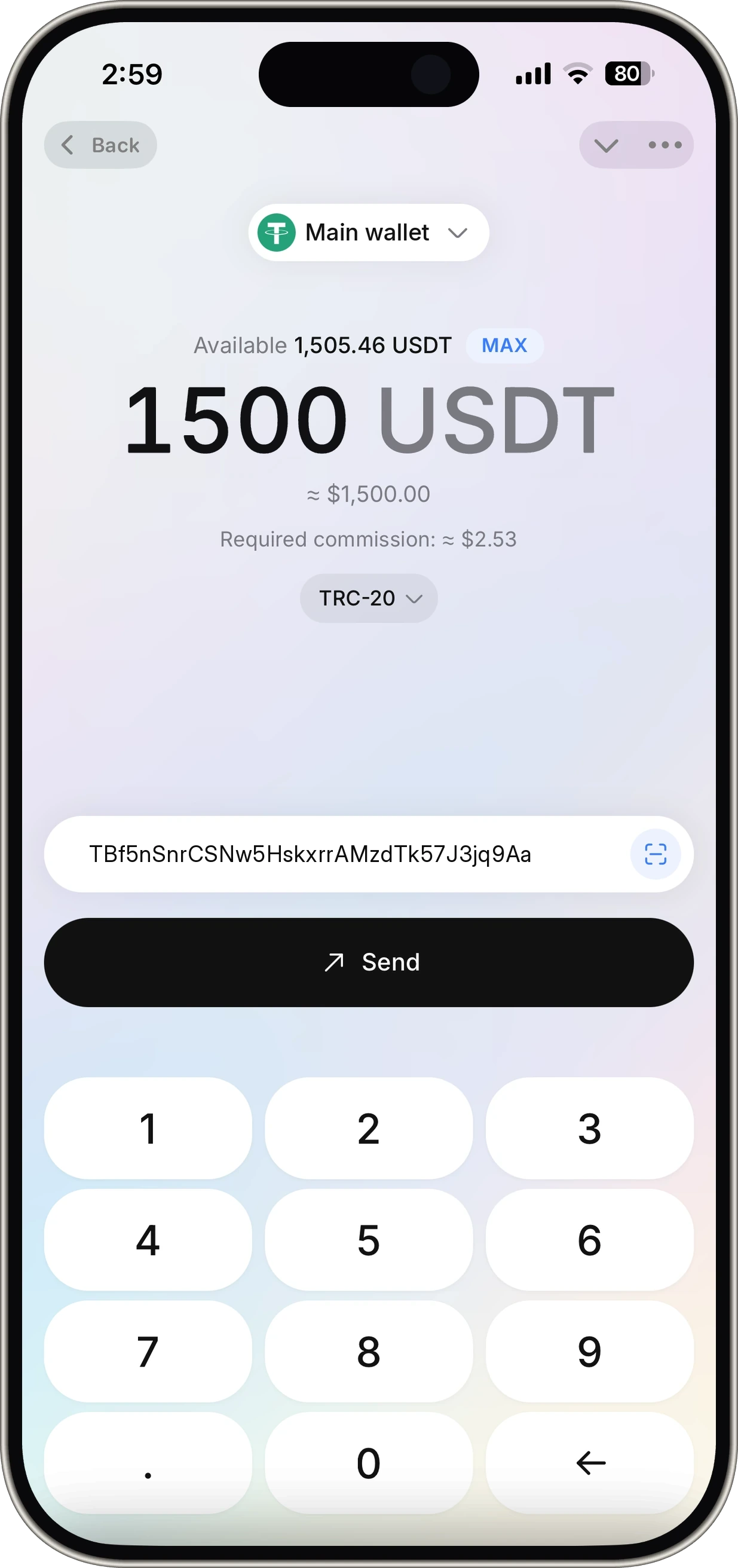 Send screen